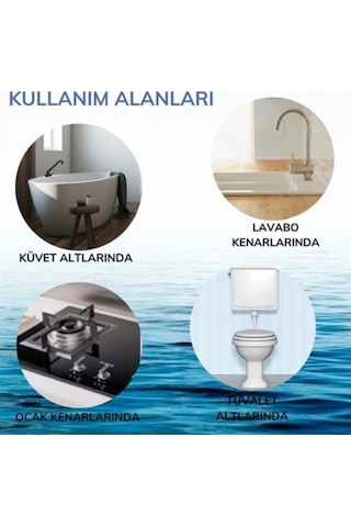 Pratik Su Sızdırmaz Geçirmez Bant Lavabo Küvet Kenar Bandı Küvet