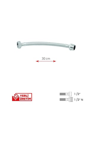Bağlantı Hortumu 1/2'1/2 N 30 Cm