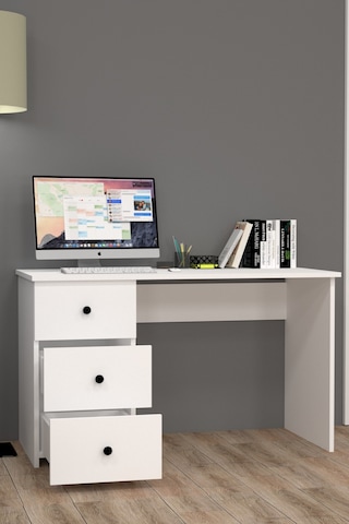 Duru No.2 Modern Çalışma Masası Beyaz