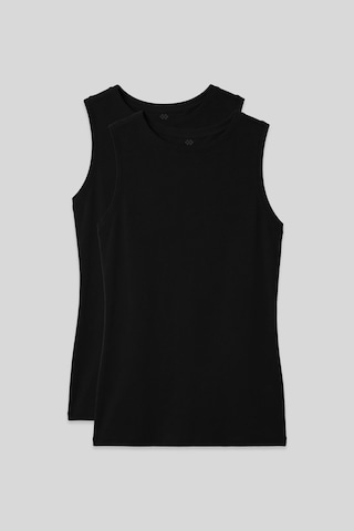 Slim Fit Basic O Yaka 2li Paket Siyah Kadın Atlet - 97313 Siyah