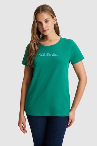 U.s. Polo Assn. Kadın Koyu Yeşil Tişört Basic 50323450-vr079 Koyu Yesıl