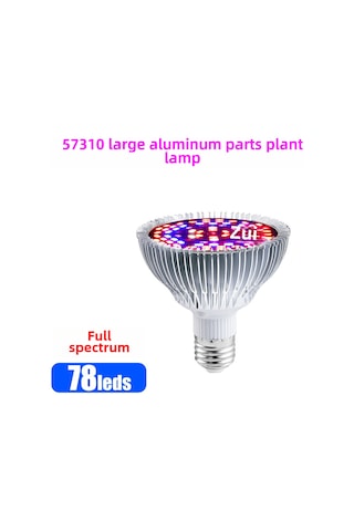 Geeroyoo E27 Fityle Bitki Büyüme Lambası 50w Tam Spektrum 78 Led Işık, Sebze Ve Çiçekler İçin Güneş Işığı Takviyesi, 85-265v Ev Ve Bahçe Kullanıma Uygun Diğer