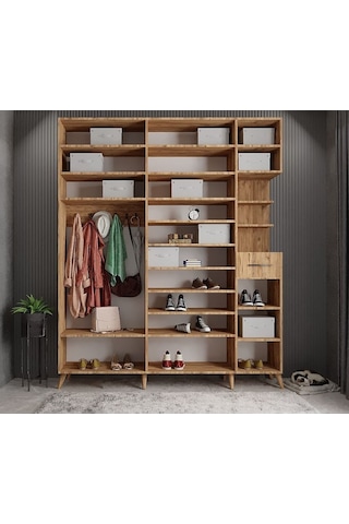 Açelya Portmanto Vestiyer Çam  225cm M10