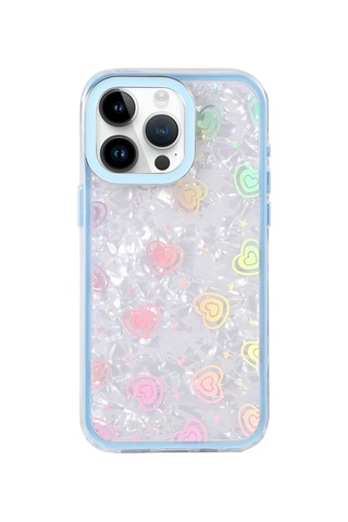 Apple Apple Uyumlu iPhone 14 Lumi Desenli Kapak - Mavi Çok Renkli