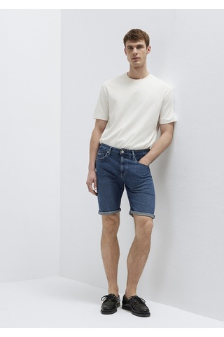 Mavi - Brian Premium Blue Puslu Koyu Mavi Jean Şort 04184a3304
