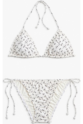 Lilly Côte Blanche Beyaz Desenli Bikini Takımı Beyaz Beyaz