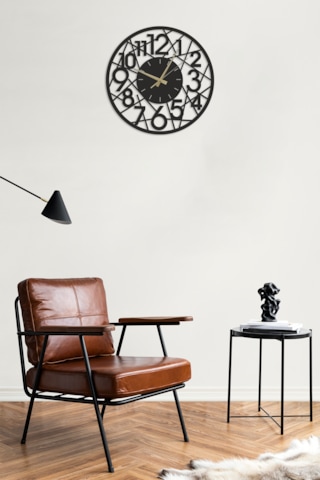 Dekoratif Çerçeveli Duvar Saati Ahşap Duvar Dekorasyon Ürünü