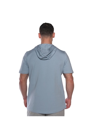 Musclecloth Mc-x Kapüşonlu Kısa Kollu Sweatshirt Açık Mavi