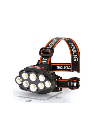 Dancemonkey 8 Led Şarjlı Kafa Lambası - 4 Modlu, Ipx7 Su Geçirmez, Ayarlanabilir Band, Siyah Siyah