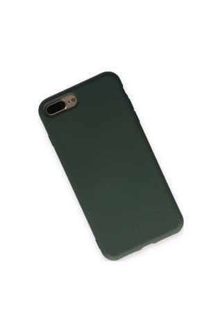 İphone 7 Plus Kılıf Nano İçi Kadife Silikon - Koyu Yeşil