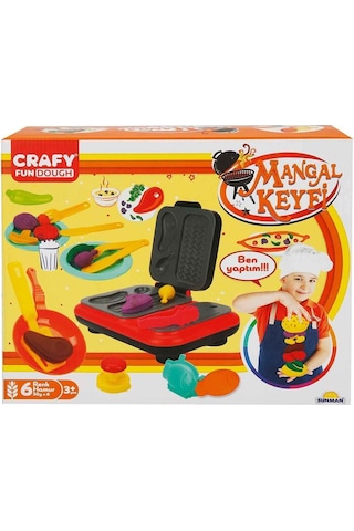 2052 Crafy Mangal Keyfi Oyun Hamuru Seti 300 G 22 Parça