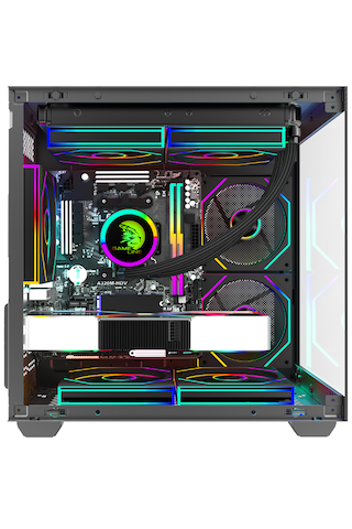 Gameline Hıper V3 5x Rgb Fanlı Usb 3.0 Gaming Bilgisayar Kasası Siyah