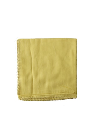 Algelsineve Pamuklu Yazma Yemeni veya Tülbent Kroşetalı Terletmez - Sarı