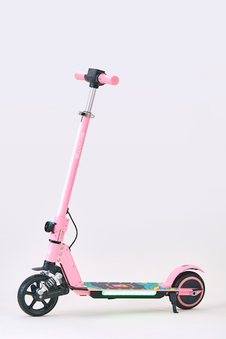 Elektrikli Çocuk Scooter 130w 3 Kademe Hız Ayarlanabilir Gidon Uzun Menzil Koruma Seti Hediye Pembe