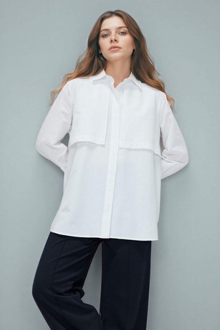 Defacto Regular Fit Poplin Uzun Kollu Tunik G9243ax26spwt32 Beyaz-wt32
