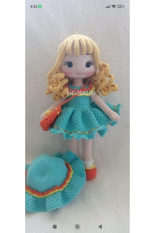 Amigurumi Alin Bebek Çok Renkli