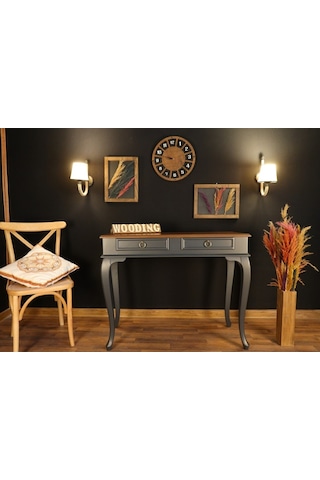 Wooding 120 Cm Çekmeceli Masif Antrasit Ceviz Dresuar (548588322) Ceviz