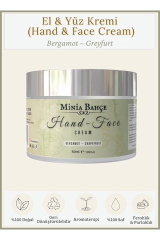 Minia Bahçe Bergamot & Greyfurt Besleyici El ve Yüz Kremi 50 ML