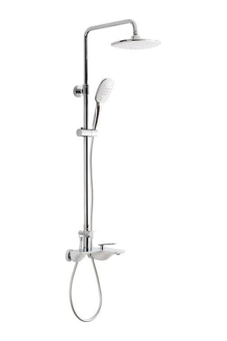 Fontana - Krom&beyaz Duş Ünitesi Outlet - Fg-1554- Krom