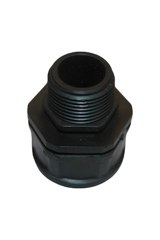 Siyah 3/4" x 1" Erkek Dişli Azaltıcı Adaptör – PVC Su ve Sulama Boru Bağlantı Parçası