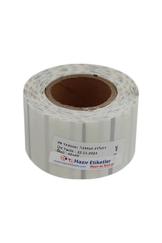Pp Şeffaf Termal Rulo Etiket 40mm X 40mm Çap Ruloda 500 Adet 1