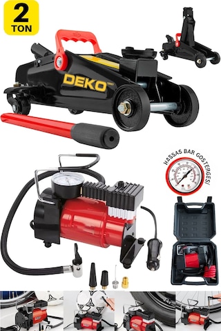 Deko Turkey 7310krk 2ton Timsah Kriko Ve Lastik Şişirme Pompası