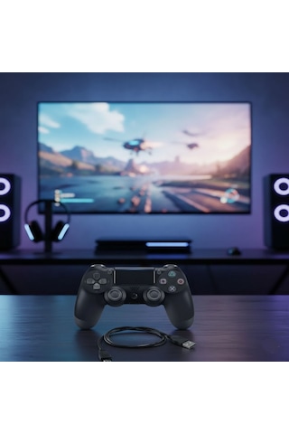Ps4 Uyumlu Kablosuz Oyun Kolu - Gamepad, Led Göstergeler