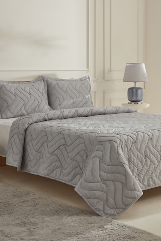 Karaca Home Vega Çift Kişilik Yatak Örtüsü Seti Gri