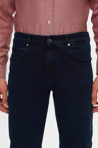 Ds Damat Slim Fit Lacivert Düz Jean Kot Beş Cepli Likralı Yıkamalı Denim Pantolon 6HCJ3ORT00102 Lacivert