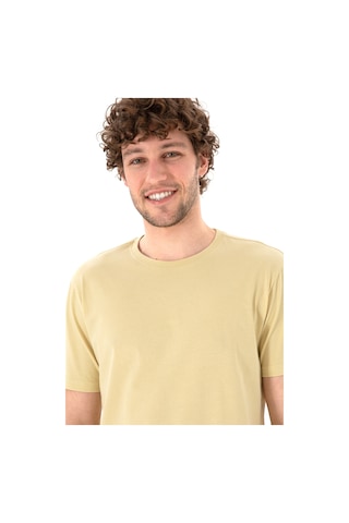 U.S. Polo Assn. Erkek Regular Fit Bisiklet Yaka Açık Haki Basic Tişört 50305985-VR183