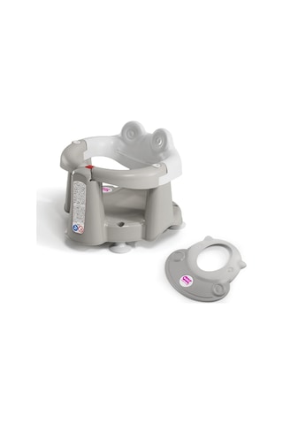 Okbaby Bebek Banyo Seti Crab Banyo Oturağı + Hippo Duş Şapkası A.gri