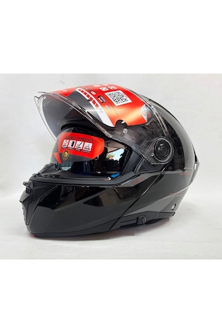 Mt Atom 2 Sv A1 İç Güneş Vizörlü Çene Açılır Kask Parlak Siyah