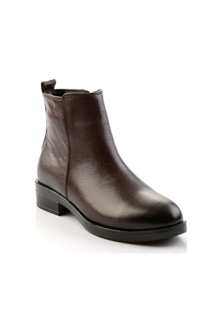 Bambi Kahve Hakiki Deri Kadın Bot & Bootie K02286011103 Kahve