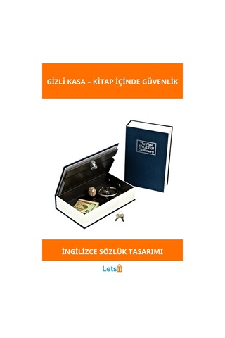 Gizli Kasa Kitap Görünümlü Dayanıklı Sözlük 1 Adet