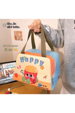 Jian Fan Yan Açıkır Is Yalıtımlı Öğle Yemek Çantası, Taşınacak Ve Pratik Açık Mavi