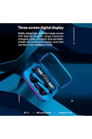 M19 TWS BT5.1 3D Dokunmatik Kablosuz Kulaklık