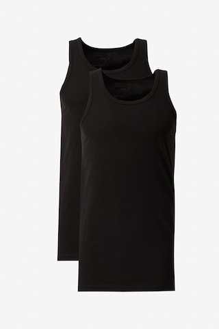 AC&Co / Altınyıldız Classics Erkek Sıyah Standart Fit Normal Kesim %100 Pamuk 2'li Atlet Paketi