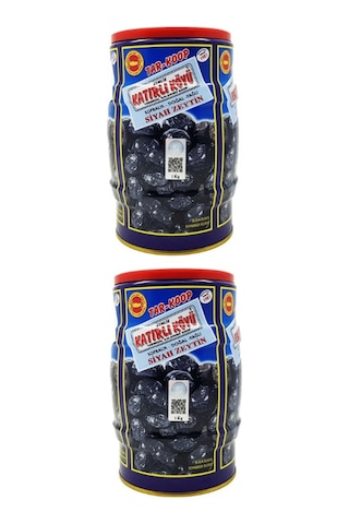 Gemlik Katırlı Köyü Tar-Koop Sofralık Siyah Zeytin 2 x 1 KG