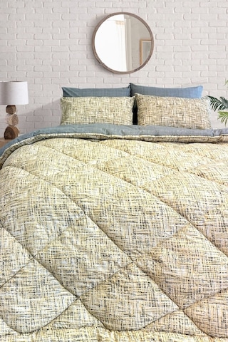 Lux Uyku Seti-tek Kişilik-lastikli Çarşaflı 2yastık Kılıflı-özel Çantada Active Sarı