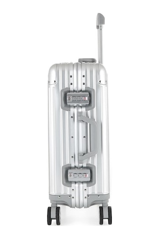 Alüminyum Kabin Boy Valiz - Beyaz Beyaz