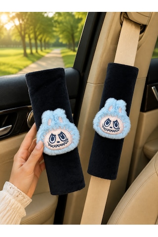 Bunny Mavi Emniyet Kemeri Aksesuarı - Emniyet Kemeri Kılıfı-araç Emniyet Kemeri Omuz Koruyucu 1 Adet