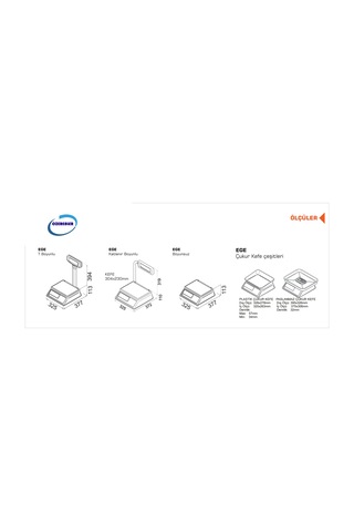 Tem Ege Lcd Akülü Fiyat Hesaplamalı Market Terazi 23x30 Cm