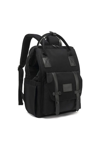 Çok Fonksiyonlu Usb Anne Ve Bebek Çantası - Siyah Beyaz - Siyah