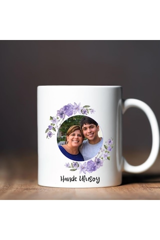 Anneye Hediye Fotoğraf Baskılı Mesajlı Kupa Bardak 2945