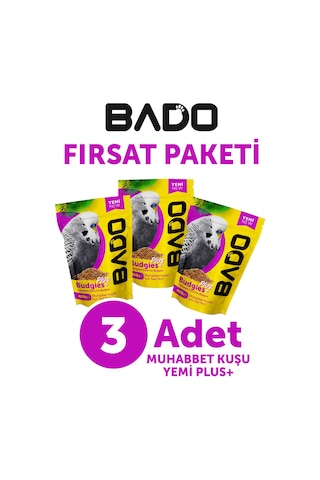 Bado Muhabbet Kuş Yemi Vitaminli 400gr 3lü