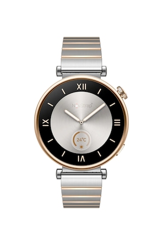 Novstrap Huawei Watch Gt4 41mm Gt5 41mm Gt5 Pro 42mm İle Uyumlu Kordon 18mm One Click Çelik Metal