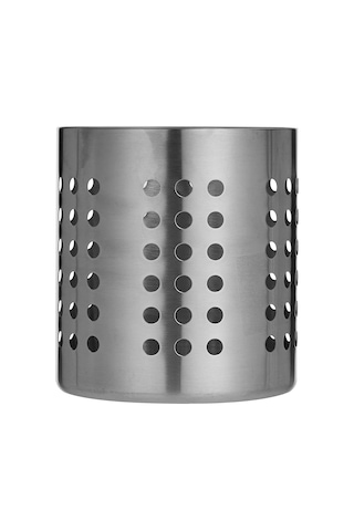 Ikea Sepeti 'ordning' Besteckstaender Paslanmaz Çelik Kuechenutensilienhalter 12 Cm Çap-13,5 Cm Yükseklik, Paslanmaz Çelik, Gümüş, 14 X 12 X 12 Cm Sku: Smg8690010215871 Açık Gri
