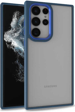 Galaxy S22 Ultra Kılıf Zore Flora Kapak Mavi