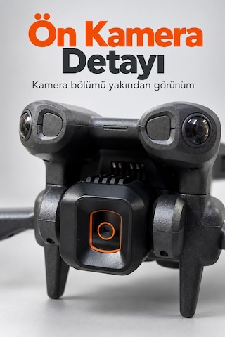 Kameralı Drone Katlanır Gövde Ve Yedek Pervane Seti