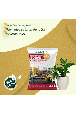 Genta Genel Kullanım Torfu Toprağı 40 Lt 0,250